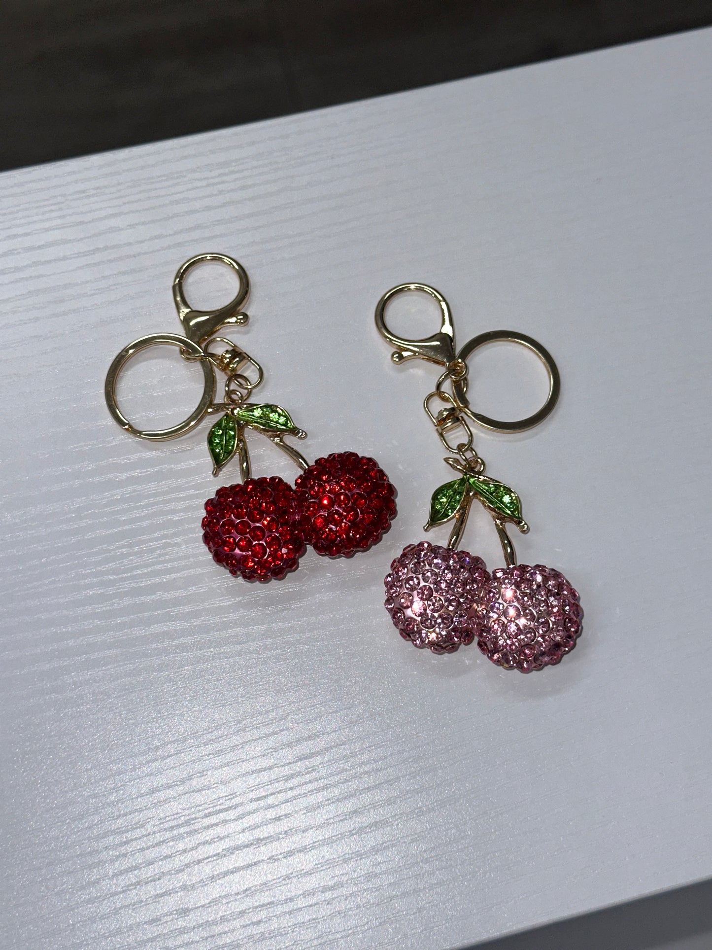 Bling Cherry Keychain