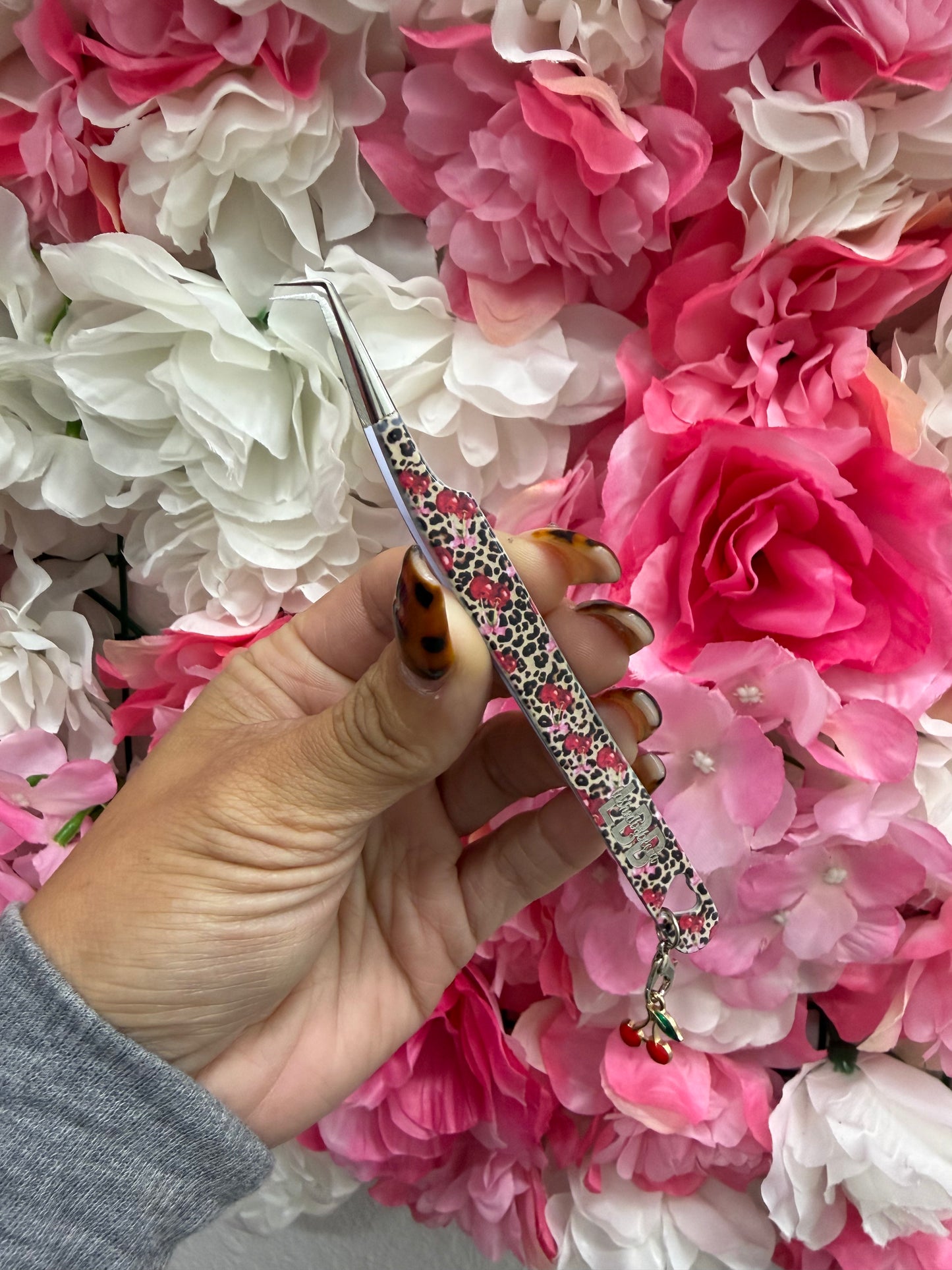 Cherry Cheetah Tweezers